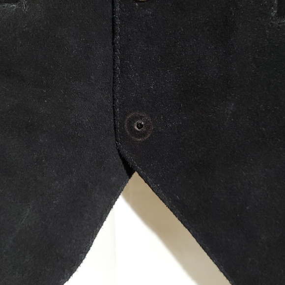 Vintage Thums Up Suede Leather Vest w/ seal of Oklahoma button snaps, size M - Picture 5 of 5